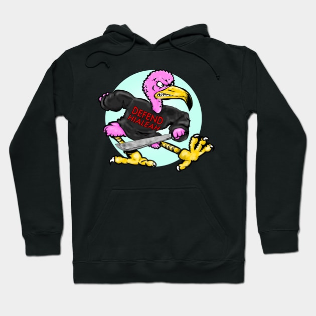 DEFEND HIALEAH - FREDERICO FLAMINGO Hoodie by FWACATA